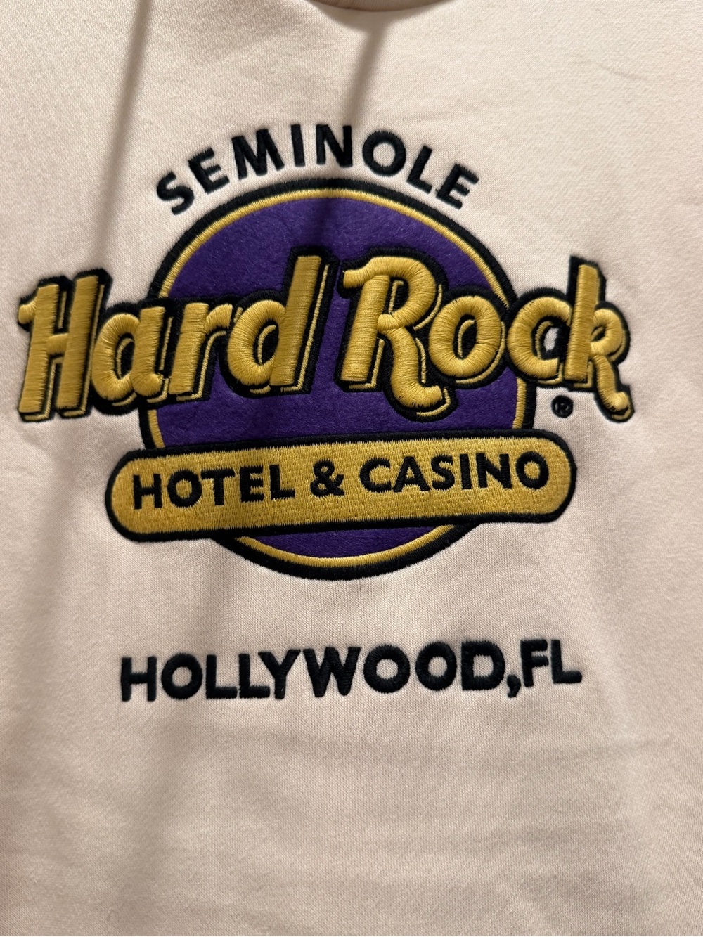 Hard Rock Cafe Off-White Hoodie NWT